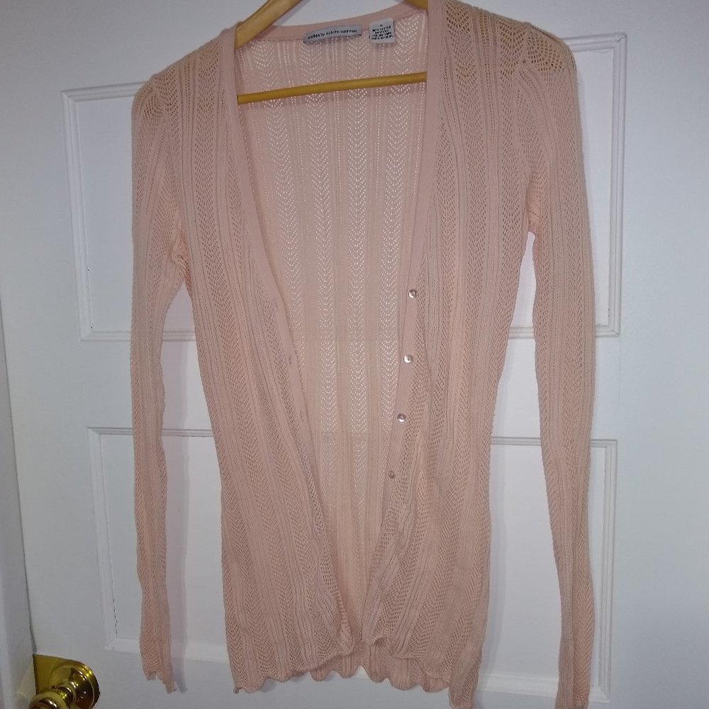 Cotton by Autumn Cashmere blush cardigan sz small